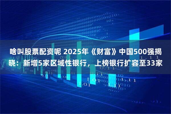 啥叫股票配资呢 2025年《财富》中国500强揭晓：新增5家区域性银行，上榜银行扩容至33家