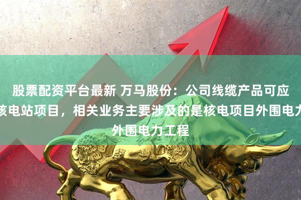 股票配资平台最新 万马股份：公司线缆产品可应用于核电站项目，相关业务主要涉及的是核电项目外围电力工程